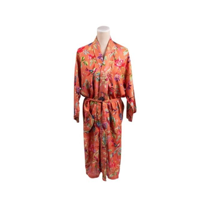 Kimono Chalatas VIONA ORANGE priekinis vaizdas – dizaino studija follow11.lt – Jovita Bingelytė