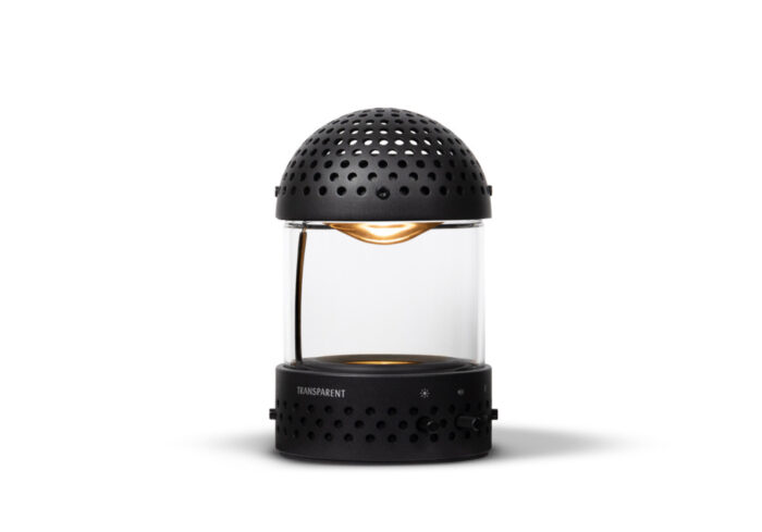 Garso kolonėlė Small Transparent Speaker – priekis – dizaino studija follow11.lt – Jovita Bingelytė