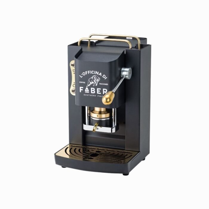 Kavos aparatas Pro Deluxe, juodos spalvos su aukso detalėmis : dizaino studija follow11.lt – Jovita Bingelytė