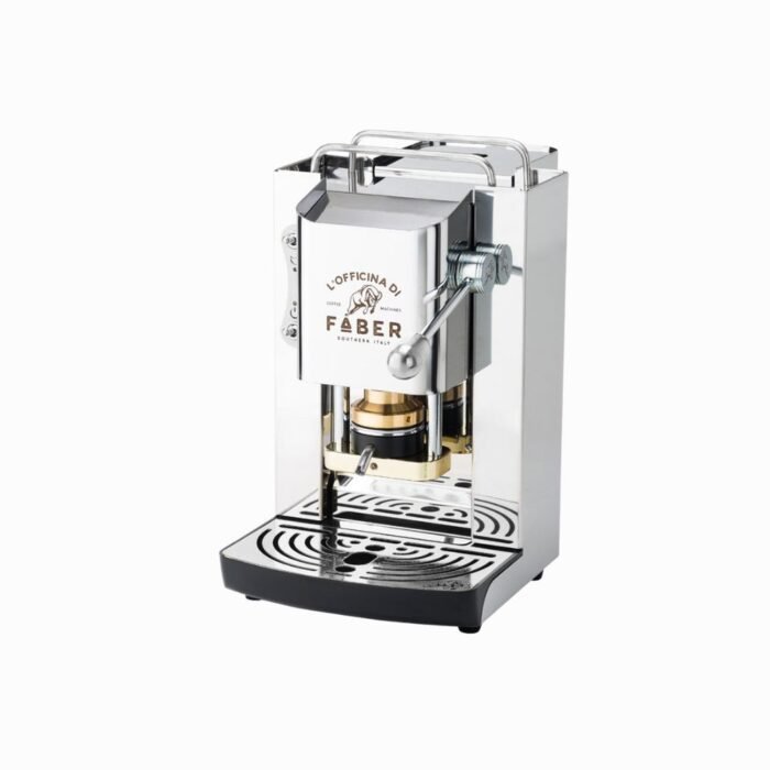 Kavos aparatas Pro Deluxe, plieno pilkos spalvos su sidabro detalėmis : dizaino studija follow11.lt – Jovita Bingelytė