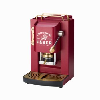 Kavos aparatas Pro Deluxe, tamsiai raudonos spalvos su aukso detalėmis : dizaino studija follow11.lt – Jovita Bingelytė