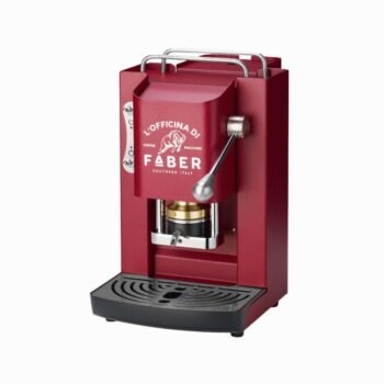 Kavos aparatas Pro Deluxe, tamsiai raudonos spalvos su sidabro detalėmis : dizaino studija follow11.lt – Jovita Bingelytė