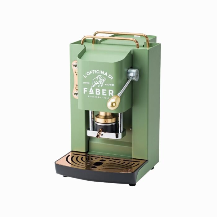 Kavos aparatas Pro Deluxe, žalios spalvos su aukso detalėmis : dizaino studija follow11.lt – Jovita Bingelytė