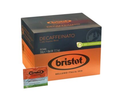 Kavos pagalvėlės be kofeino Bristot Decaffeinato, 50 vnt., itališkas skonis ir intensyvus aromatas – dizaino studija follow11.lt – Jovita Bingelytė