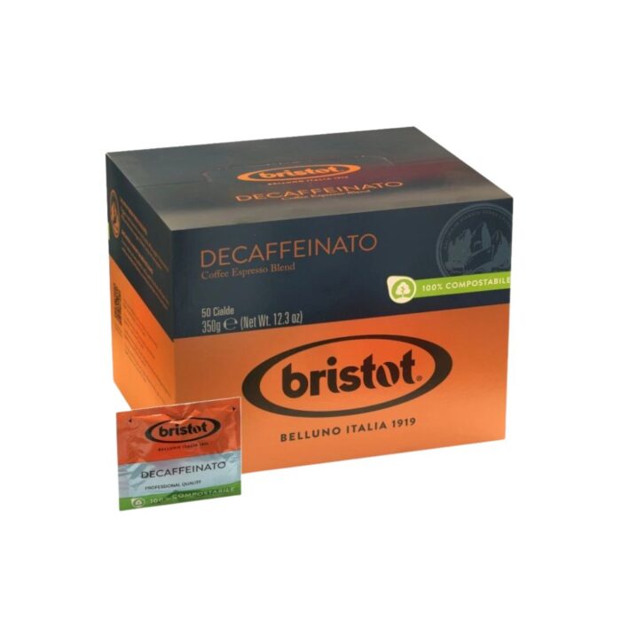 Kavos pagalvėlės be kofeino Bristot Decaffeinato, 50 vnt., itališkas skonis ir intensyvus aromatas – dizaino studija follow11.lt – Jovita Bingelytė
