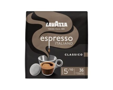 Kavos pagalvėlės Lavazza Espresso Classico, vidutinio skrudinimo itališka kava, 36 vnt. – dizaino studija follow11.lt – Jovita Bingelytė