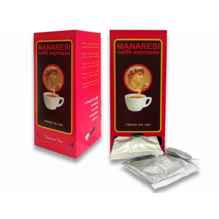 Kavos pagalvėlės Manaresi Caffe Espresso, 80% Arabica ir 20% Robusta, 18 vnt. – dizaino studija follow11.lt – Jovita Bingelytė