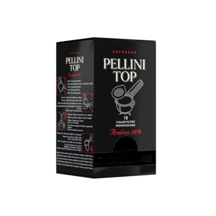 Švelniai skrudintos Pellini Top Espresso kavos pagalvėlės, 18 vnt., E.S.E. tipo aparatams – dizaino studija follow11.lt – Jovita Bingelytė
