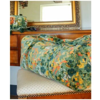 Kelioninis krepšys EMALIE Green – talpi kelioninė rankinė su užtrauktuku : dizaino studija follow11.lt – Jovita Bingelytė