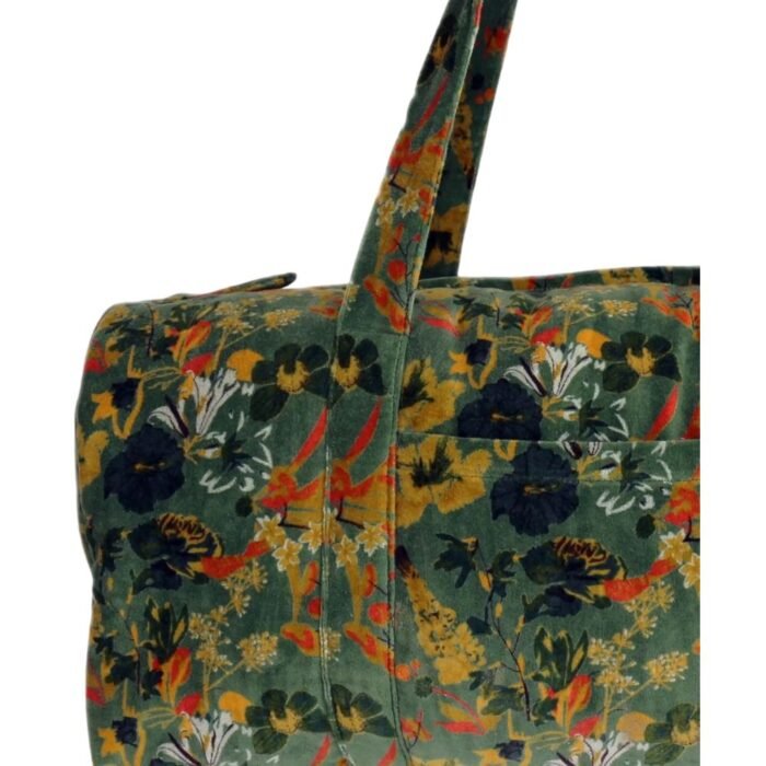 EMALIE Green kelioninis krepšys – stilinga moteriška kelioninė rankinė, marga žalia : dizaino studija follow11.lt – Jovita Bingelytė