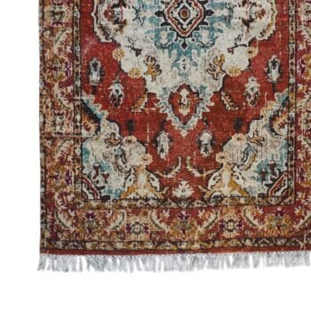 Kilimas FLORIA – rudas ir margas medvilninis kilimas su Boho raštais : dizaino studija follow11.lt – Jovita Bingelytė