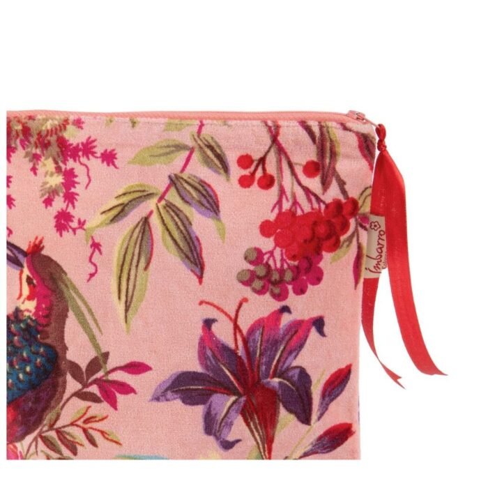 Kosmetinė AMÉLIE – marga, oranžinė, raudona veliūrinė kosmetinė : dizaino studija follow11.lt – Jovita Bingelytė