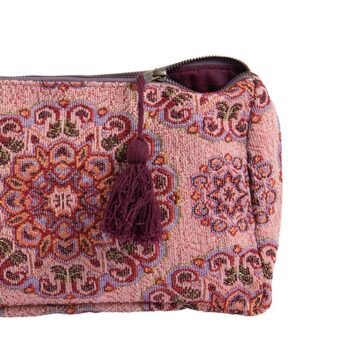 ÉLANE kosmetinė – rožinė ir multi spalvų žakardinė kosmetinė moterims : dizaino studija follow11.lt – Jovita Bingelytė