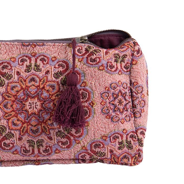 ÉLANE kosmetinė – rožinė ir multi spalvų žakardinė kosmetinė moterims : dizaino studija follow11.lt – Jovita Bingelytė