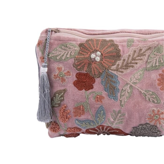 MIRELLA kosmetinė – pilka ir rožinė veliūrinė kosmetinė moterims : dizaino studija follow11.lt – Jovita Bingelytė