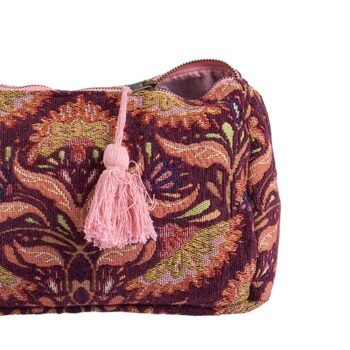 VENYA kosmetinė – marga ir violetinė žakardinė kosmetinė moterims : dizaino studija follow11.lt – Jovita Bingelytė