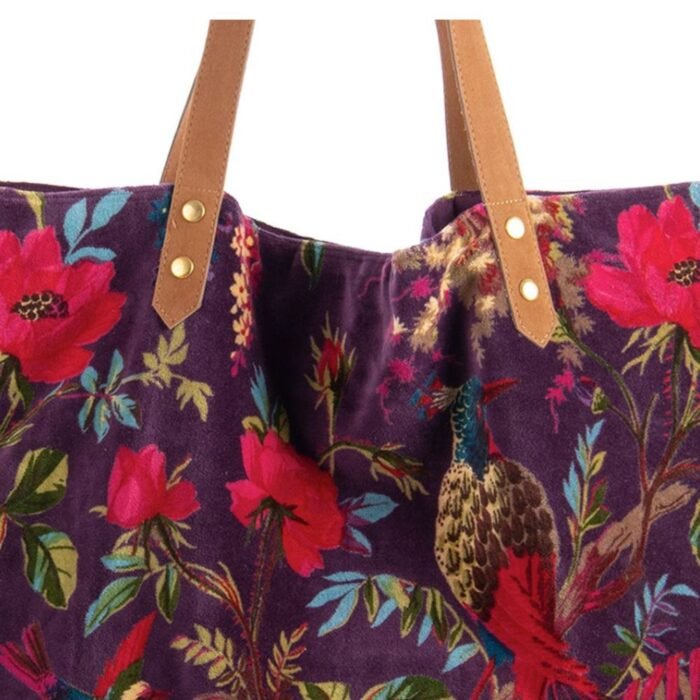 ARYA PURPLE pirkinių krepšys – pirkinių krepšys moterims, patogus, veliūrinis, marga : dizaino studija follow11.lt – Jovita Bingelytė