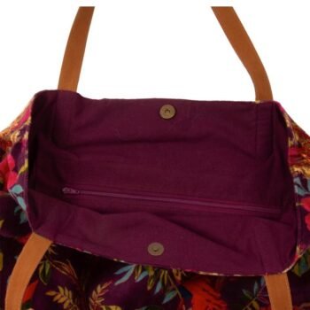 Pirkinių krepšys moterims – ARYA PURPLE, veliūrinis, talpus, kelioninis : dizaino studija follow11.lt – Jovita Bingelytė