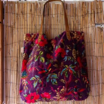 ARYA PURPLE – pirkinių krepšys moterims, veliūrinis, patogus, stilingas : dizaino studija follow11.lt – Jovita Bingelytė