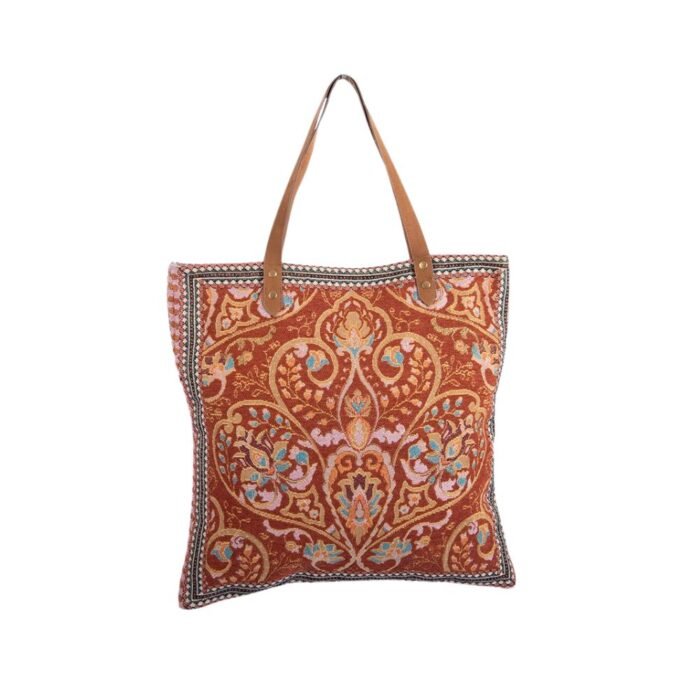 ELYA – žakardinis pirkinių krepšys moterims, spalvingas, patogus : dizaino studija follow11.lt – Jovita Bingelytė