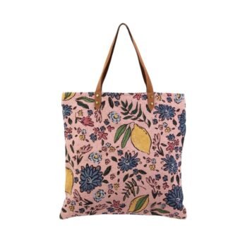 Pirkinių krepšys moterims LIMONA – vidinis skyrelis su užtrauktuku ir spaudėmis : dizaino studija follow11.lt – Jovita Bingelytė