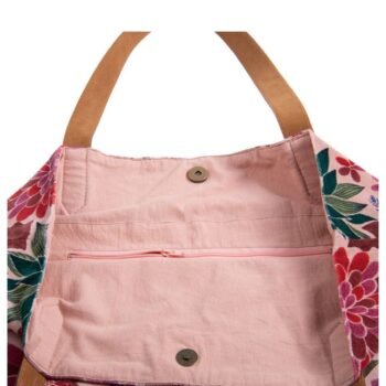 Pirkinių krepšys moterims LUMA PINK – talpus, su vidine kišene, veliūrinis : dizaino studija follow11.lt – Jovita Bingelytė