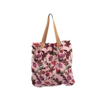 NOA PINK – stilingas pirkinių krepšys moterims, veliūrinis, patogus : dizaino studija follow11.lt – Jovita Bingelytė