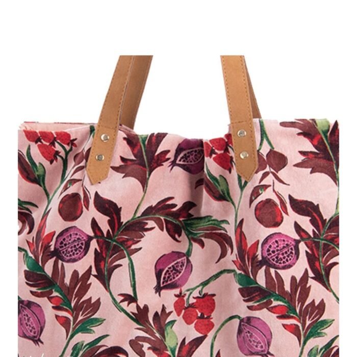 NOA PINK pirkinių krepšys – patogus, moteriškas, veliūrinis krepšys, marga rožinė : dizaino studija follow11.lt – Jovita Bingelytė