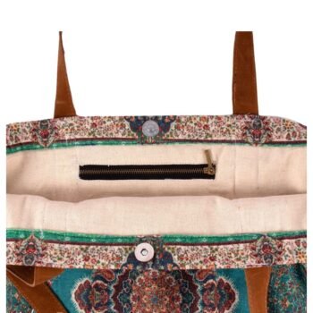 Pirkinių krepšys moterims RIYA – vidinis skyrelis su užtrauktuku ir spaudėmis : dizaino studija follow11.lt – Jovita Bingelytė