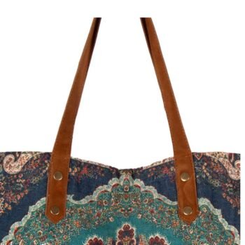 RIYA pirkinių krepšys – stilingas moteriškas medvilninis krepšys su vintažiniu gėlių raštu : dizaino studija follow11.lt – Jovita Bingelytė