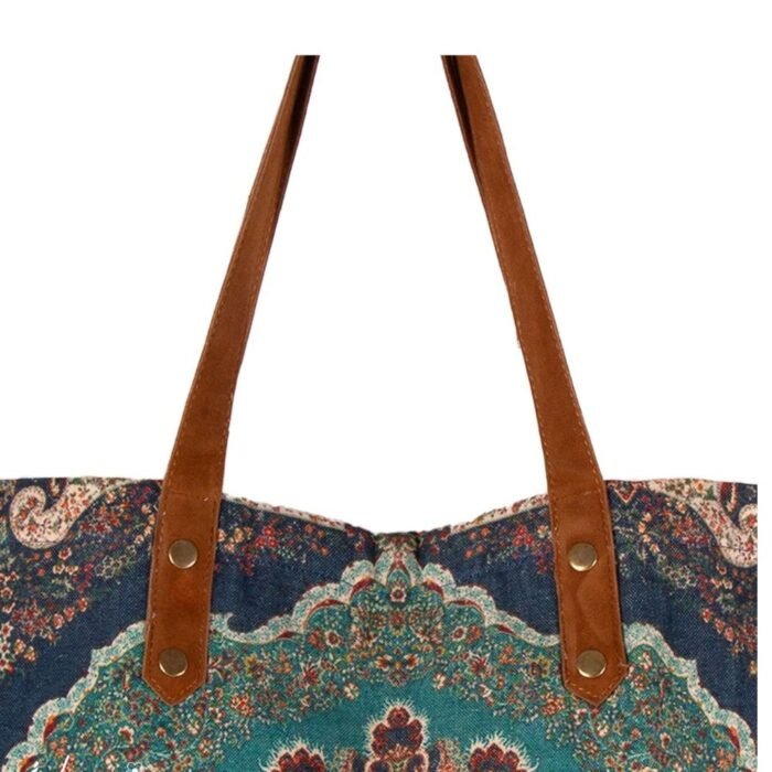 RIYA pirkinių krepšys – stilingas moteriškas medvilninis krepšys su vintažiniu gėlių raštu : dizaino studija follow11.lt – Jovita Bingelytė