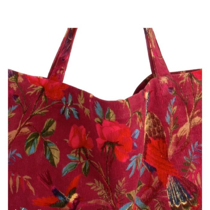 SOLA WINE pirkinių krepšys – veliūrinis, moteriškas, patogus, marga raudona spalva : dizaino studija follow11.lt – Jovita Bingelytė