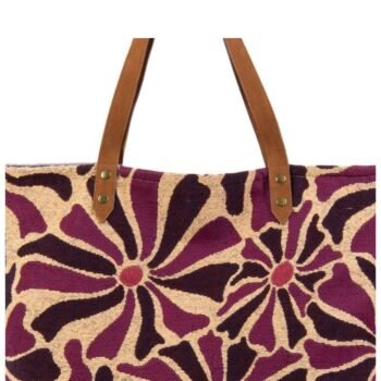 VERELLE pirkinių krepšys – stilingas moteriškas veliūro krepšys su ryškiomis gėlėmis : dizaino studija follow11.lt – Jovita Bingelytė