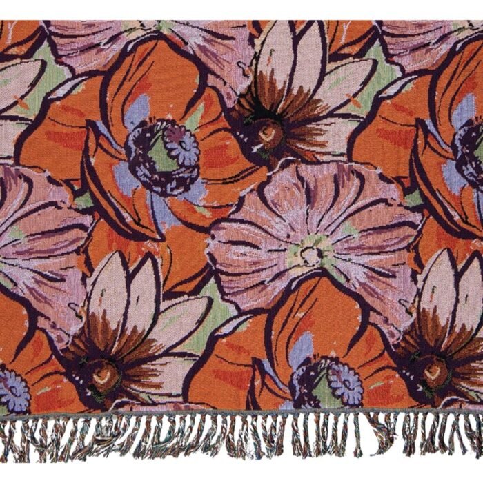 Pledas BLISSÉ – geltona, marga, oranžinė, stilingas ir jaukus : dizaino studija follow11.lt – Jovita Bingelytė