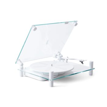 Vinilo plokštelių grotuvas Transparent Turntable, Baltas : dizaino studija follow11.lt – Jovita Bingelytė