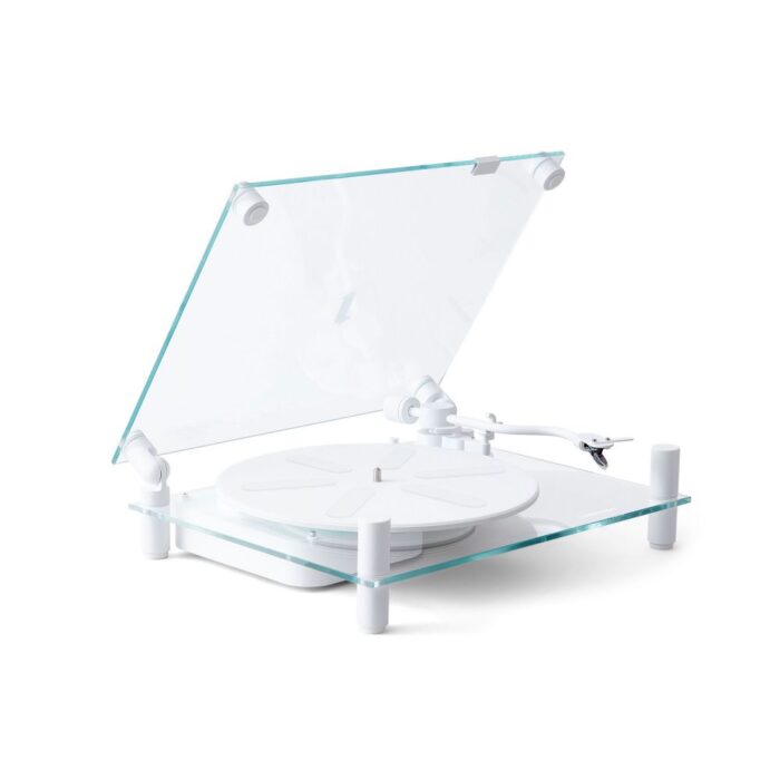 Vinilo plokštelių grotuvas Transparent Turntable, Baltas : dizaino studija follow11.lt – Jovita Bingelytė
