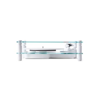 Vinilo plokštelių grotuvas Transparent Turntable, Baltas : dizaino studija follow11.lt – Jovita Bingelytė