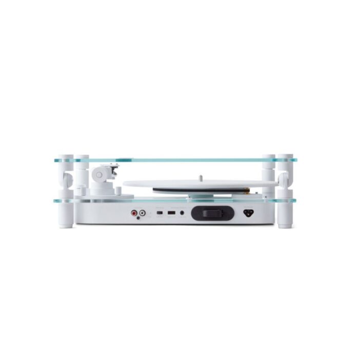Vinilo plokštelių grotuvas Transparent Turntable, Baltas : dizaino studija follow11.lt – Jovita Bingelytė