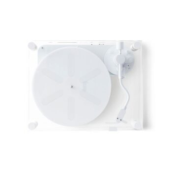 Vinilo plokštelių grotuvas Transparent Turntable, Baltas : dizaino studija follow11.lt – Jovita Bingelytė