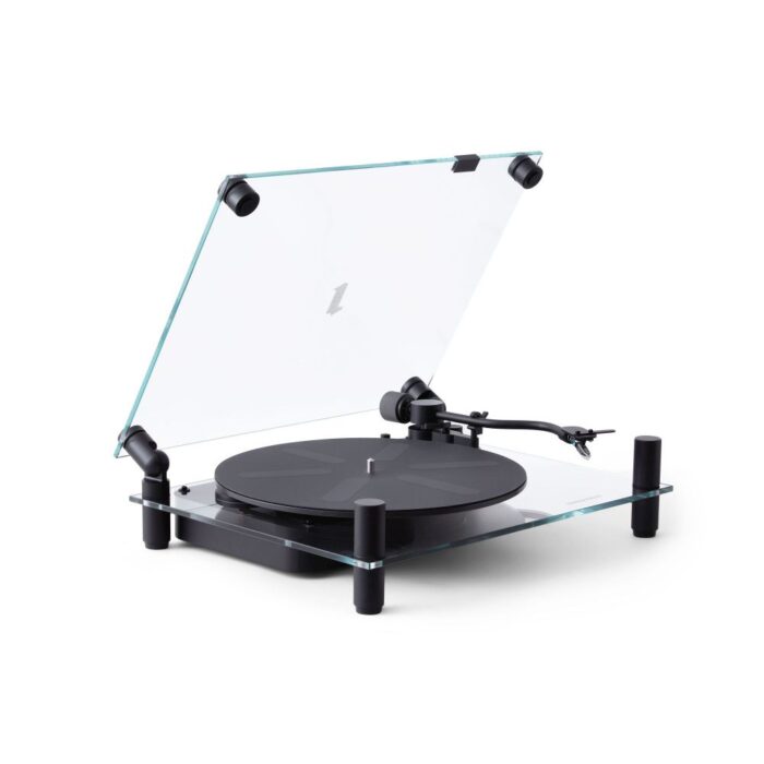 Vinilo plokštelių grotuvas Transparent Turntable, Juodas : dizaino studija follow11.lt – Jovita Bingelytė