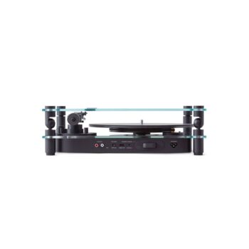 Vinilo plokštelių grotuvas Transparent Turntable, Juodas : dizaino studija follow11.lt – Jovita Bingelytė