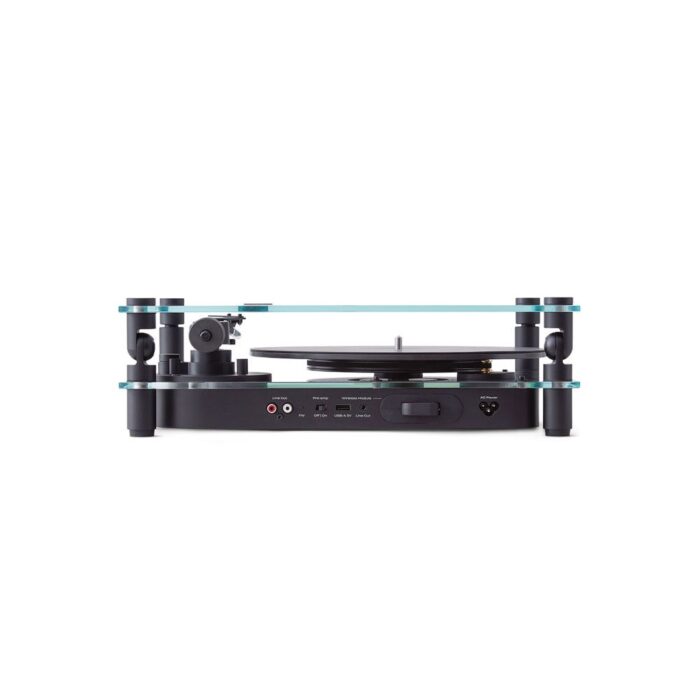 Vinilo plokštelių grotuvas Transparent Turntable, Juodas : dizaino studija follow11.lt – Jovita Bingelytė