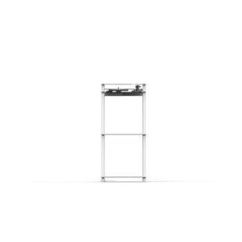 Vinilo plokštelių stovas Transparent Turntable Stand – baltas : dizaino studija follow11.lt – Jovita Bingelytė