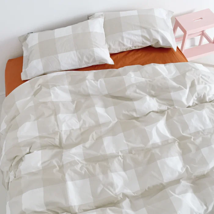 Antklodės užvalkalas GINGHAM su klasikiniu „vichy“ langelių raštu | dizaino studija follow11.lt - Jovita Bingelytė