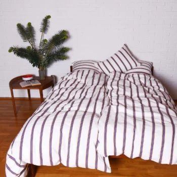 Patalynės komplektas CREAM DOBBY STRIPE su subtiliu raštu | dizaino studija follow11.lt - Jovita Bingelytė