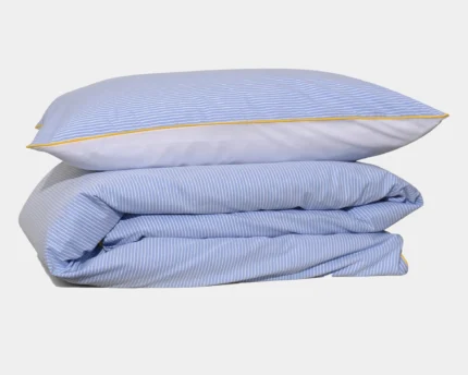 BLUE STRIPE YELLOW patalynė iš 100% organinės medvilnės | dizaino studija follow11.lt - Jovita Bingelytė