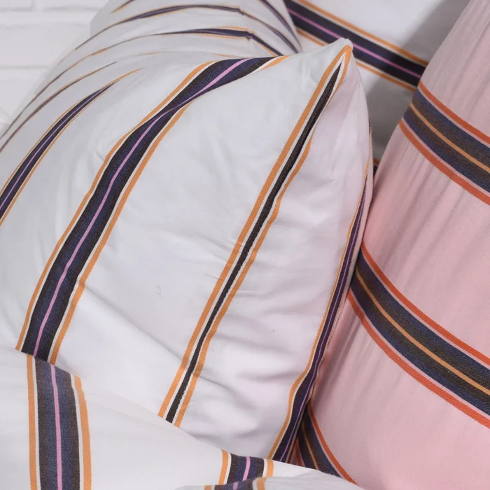CREAM DOBBY STRIPE patalynė su „Retro Stripe“ raštu | dizaino studija follow11.lt - Jovita Bingelytė