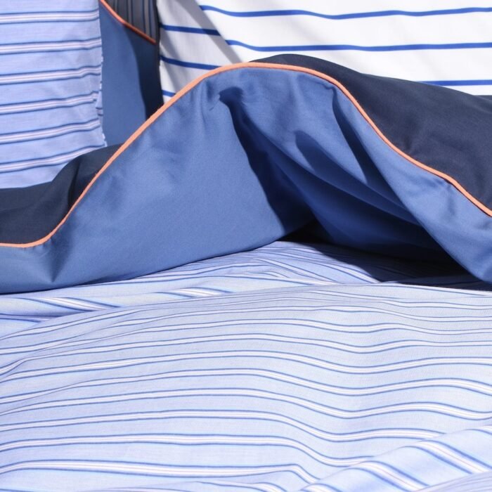 Laikui nepavaldi dryžuota BLUE SHIRT STRIPE patalynė | dizaino studija follow11.lt - Jovita Bingelytė