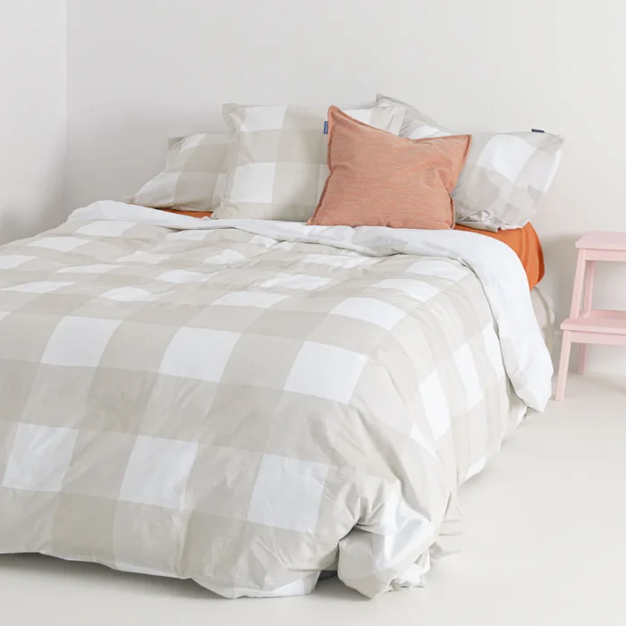 GINGHAM kolekcijos 100% medvilnės antklodės užvalkalas | dizaino studija follow11.lt - Jovita Bingelytė
