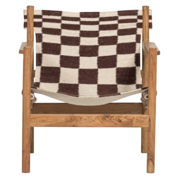 Stilingas fotelis LIINA su unikalia rankomis austa „kilim“ stiliaus sėdimąja dalimi | dizaino studija follow11.lt - Jovita Bingelytė